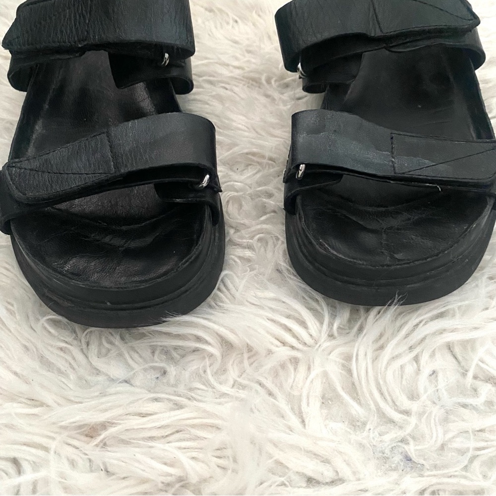 Vagabond Erin Leather Platform Leather Sandals Black Size 11 - Picture 5 of 9